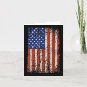 Tarjeta Bandera Americana Vintage Día de los Caídos Vetera