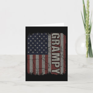Tarjeta Bandera Americana Vintage Día del Padre 4 de Julio