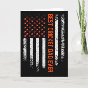 Tarjeta Bandera Americana Vintage Usa Mejor Papá de Cricke