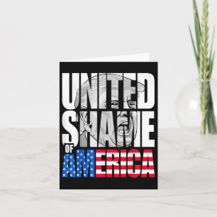 Tarjeta Bandera Anti Trump United Shame Of America