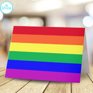 Tarjeta Bandera arco iris del texto del Personalizado de c