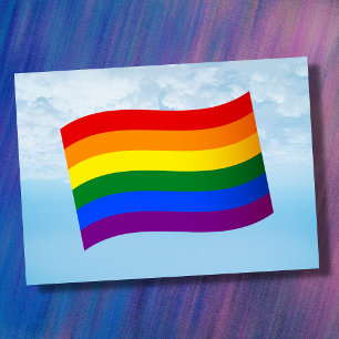 Tarjeta Bandera arcoiris Orgullo gay LGBT el amor LGBTQ es