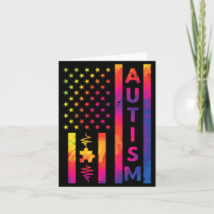 Tarjeta Bandera Arcoíris Tie Dye Au Puzzle Patriota Hombre