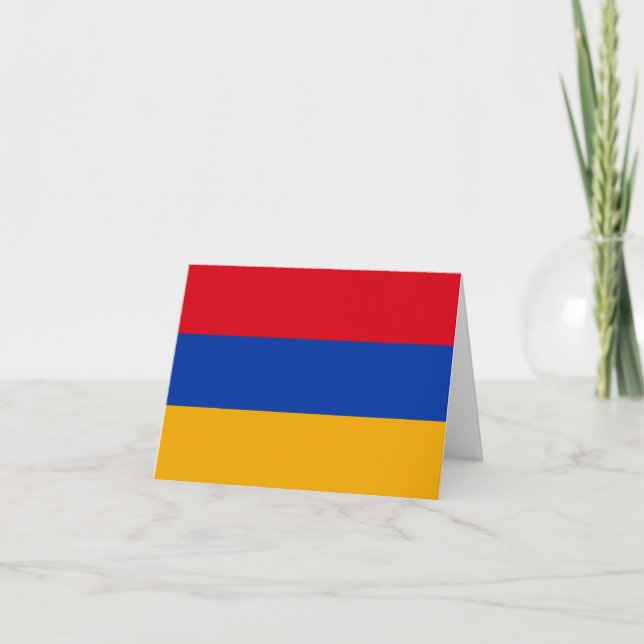 Tarjeta Bandera armenia (Anverso)