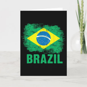 Tarjeta Bandera brasileña de fútbol brasileño