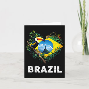 Tarjeta Bandera brasileña toca el corazón de la selva