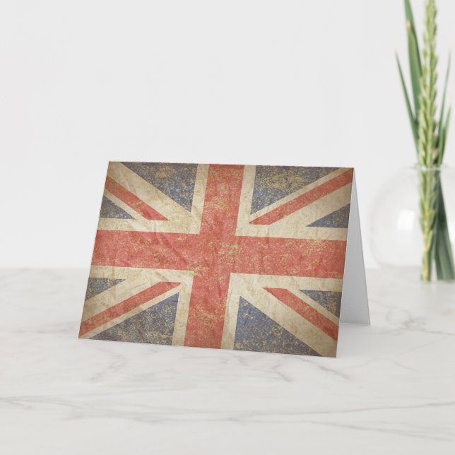 Tarjeta Bandera británica apenada (Anverso)