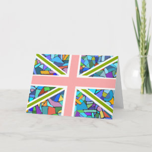 Tarjeta Bandera británica Union Jack inspirado por los