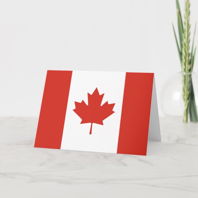 Tarjeta Bandera canadiense (hoja de arce) (Canadá) (Anverso)