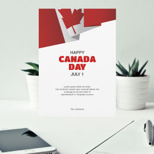 Tarjeta Bandera Canadiense Pop Art   Feliz Día de Canadá S