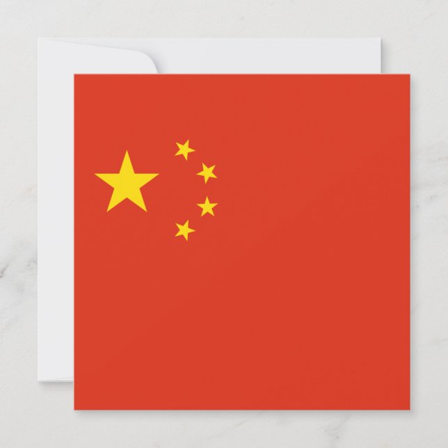 Tarjeta Bandera china (China) (Anverso)
