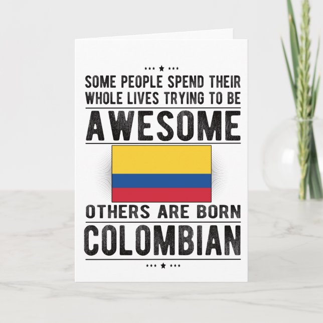 Tarjeta Bandera colombiana Patrimonio de Colombia Royas co (Anverso)