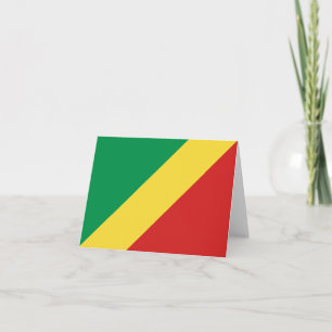 Tarjeta Bandera Congo-Brazzaville Notecard