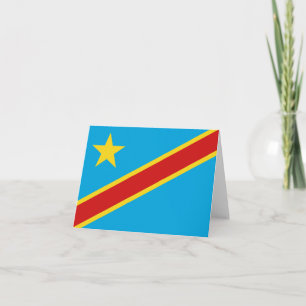 Tarjeta Bandera Congo-Kinshasa Notecard
