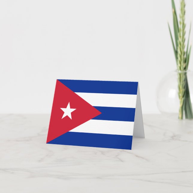 Tarjeta Bandera cubana (Anverso)
