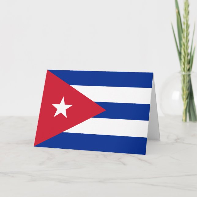 Tarjeta Bandera cubana, La Habana, Fidel Castro, Che Gueva (Anverso)