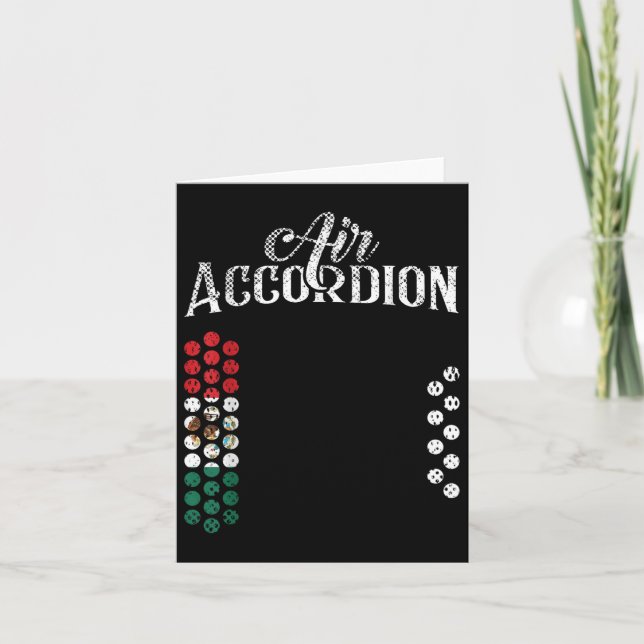 Tarjeta Bandera De Acordeón De Aire De Bandera Mexicana En (Anverso)