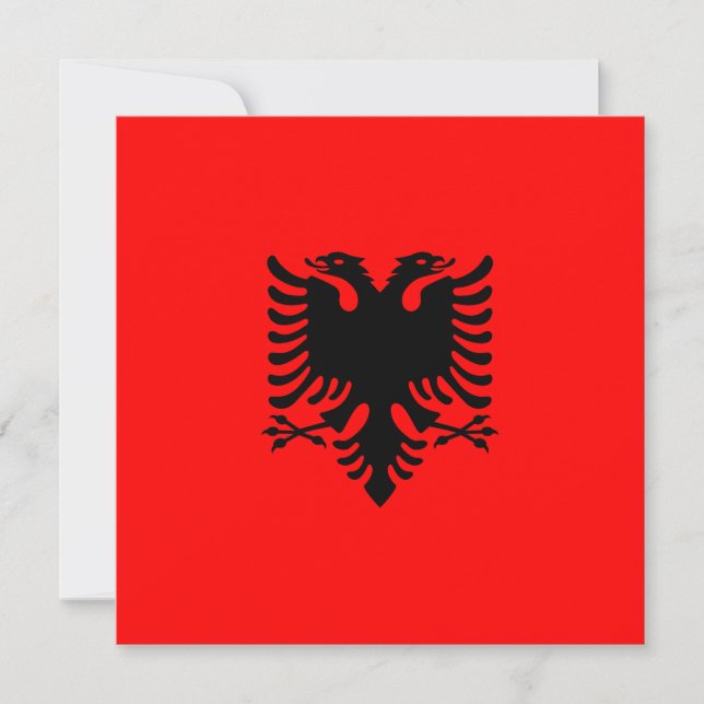 Tarjeta Bandera de Albania (Anverso)