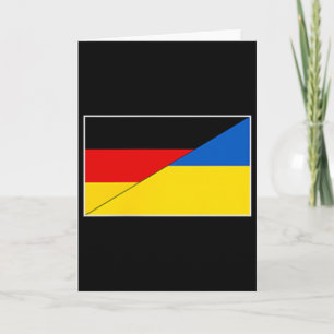 Tarjeta Bandera de Alemania Ucrania Apoyo alemán ucraniano