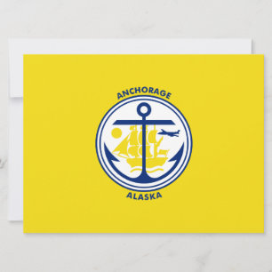 Tarjeta Bandera de Anchorage (Alaska)