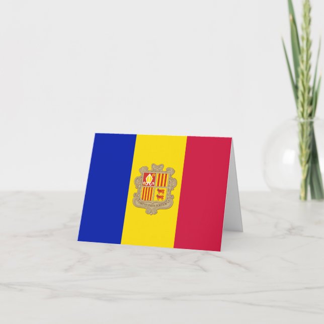 Tarjeta Bandera de Andorra (Anverso)