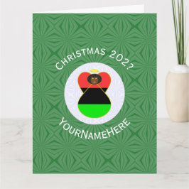 Tarjeta Bandera de ángel de la diáspora africana personali