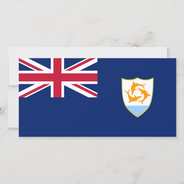 Tarjeta Bandera de Anguila (Caribe) (Anverso)