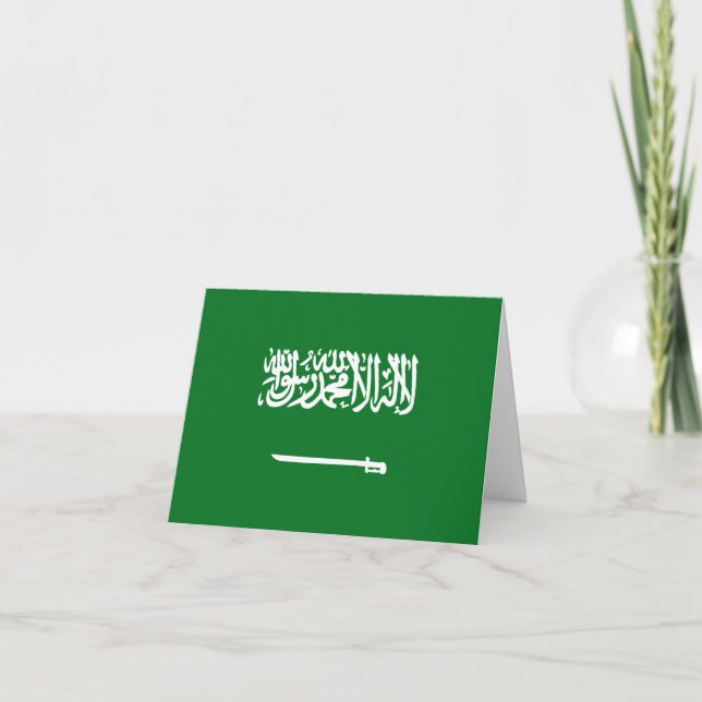 Tarjeta Bandera de Arabia Saudita Notecard (Anverso)