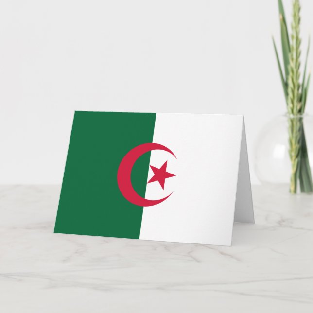 Tarjeta Bandera de Argelia (Anverso)