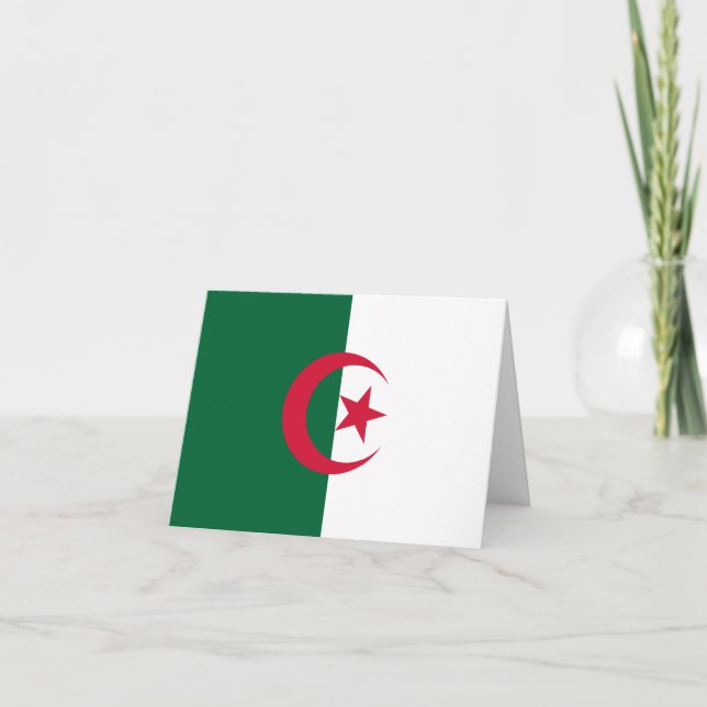 Tarjeta Bandera de Argelia (Argelia) (Anverso)