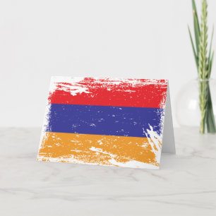 Tarjeta Bandera de Armenia del Grunge