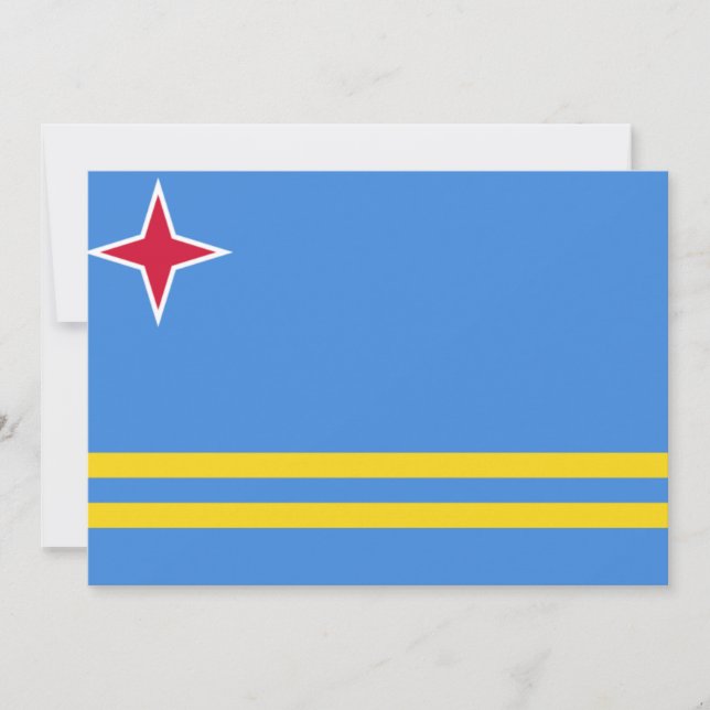 Tarjeta Bandera de Aruba (Anverso)