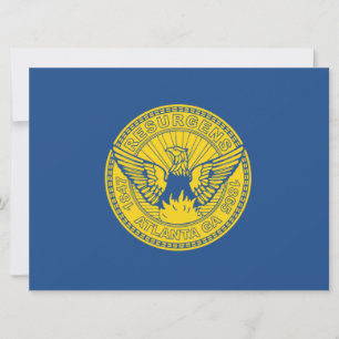 Tarjeta Bandera de Atlanta (Georgia, Estados Unidos)