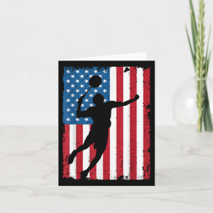 Tarjeta Bandera de bádminton de EE. UU. Bandera deportiva 