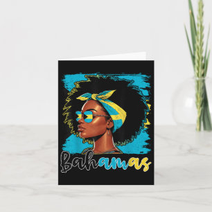 Tarjeta Bandera de Bahamas, Chica bahameño, orgullosa de l
