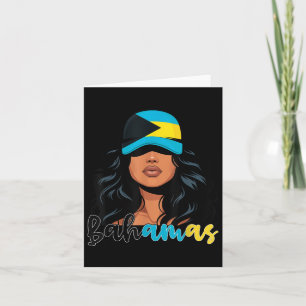 Tarjeta Bandera de Bahamas, Chica bahameño, orgullosa de l