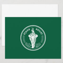 Tarjeta Bandera de Bangkok (ciudad capital de Tailandia)