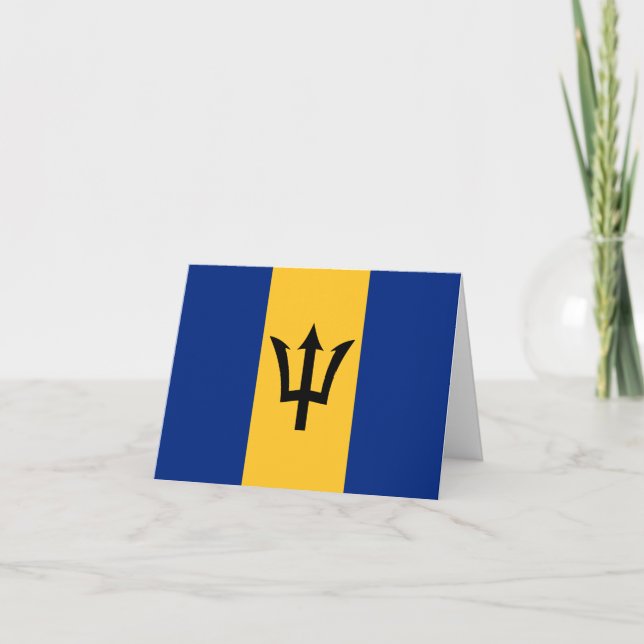 Tarjeta Bandera de Barbados (Anverso)
