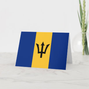 Tarjeta Bandera de Barbados (Barbados) (Bajan)