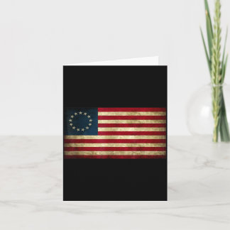 Tarjeta bandera de batalla patriótica del 4 de julio Betsy