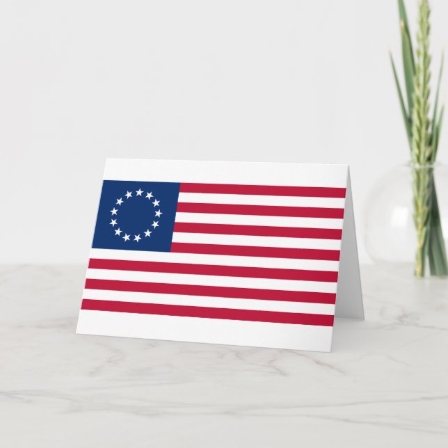Tarjeta Bandera de Betsy Ross en Estados Unidos (Anverso)