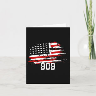 Tarjeta Bandera De Bob Usa Personalizada El 4 De Julio Bob