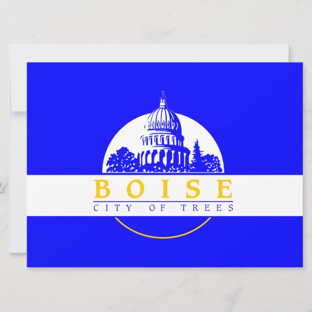 Tarjeta Bandera de Boise (ciudad de Idaho) (Anverso)