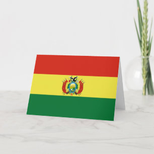 Tarjeta Bandera de Bolivia