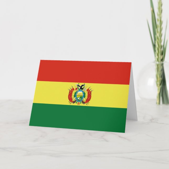Tarjeta Bandera de Bolivia (Anverso)