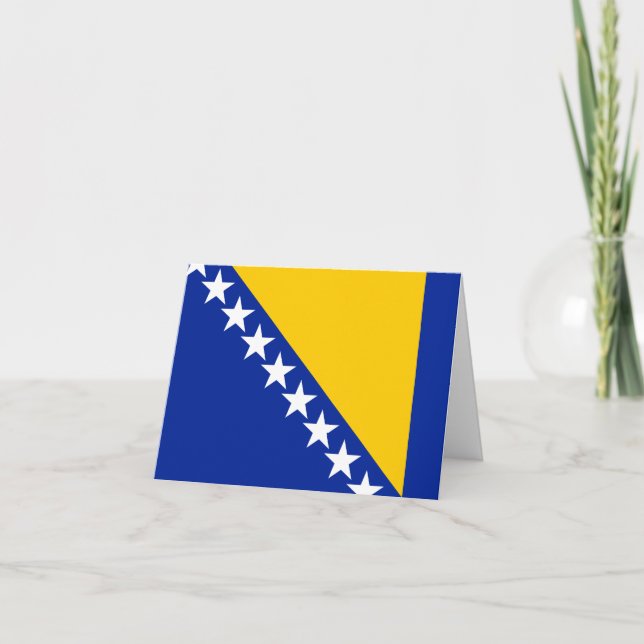 Tarjeta Bandera de Bosnia y Herzegovina (Anverso)