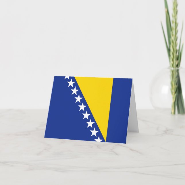 Tarjeta Bandera de Bosnia y Herzegovina Notecard (Anverso)