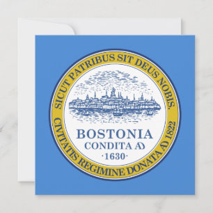 Tarjeta Bandera de Boston (Massachusetts)