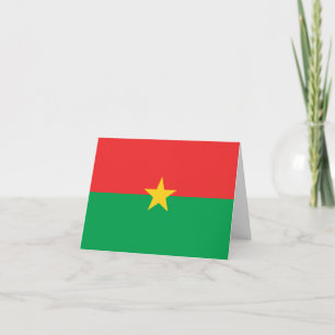 Tarjeta Bandera de Burkina Faso