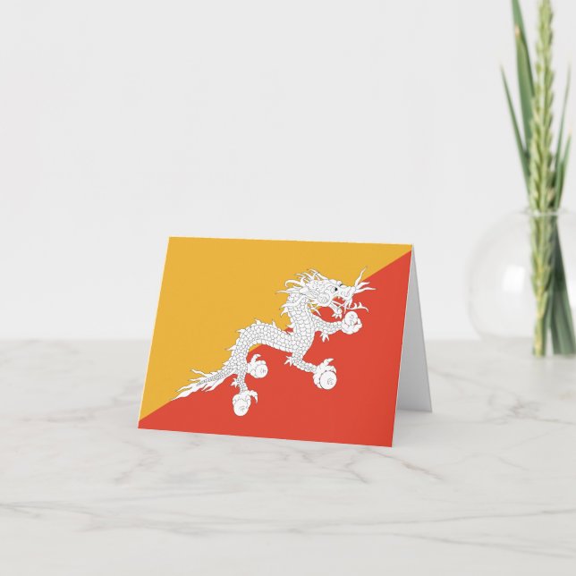 Tarjeta Bandera de Bután (Anverso)